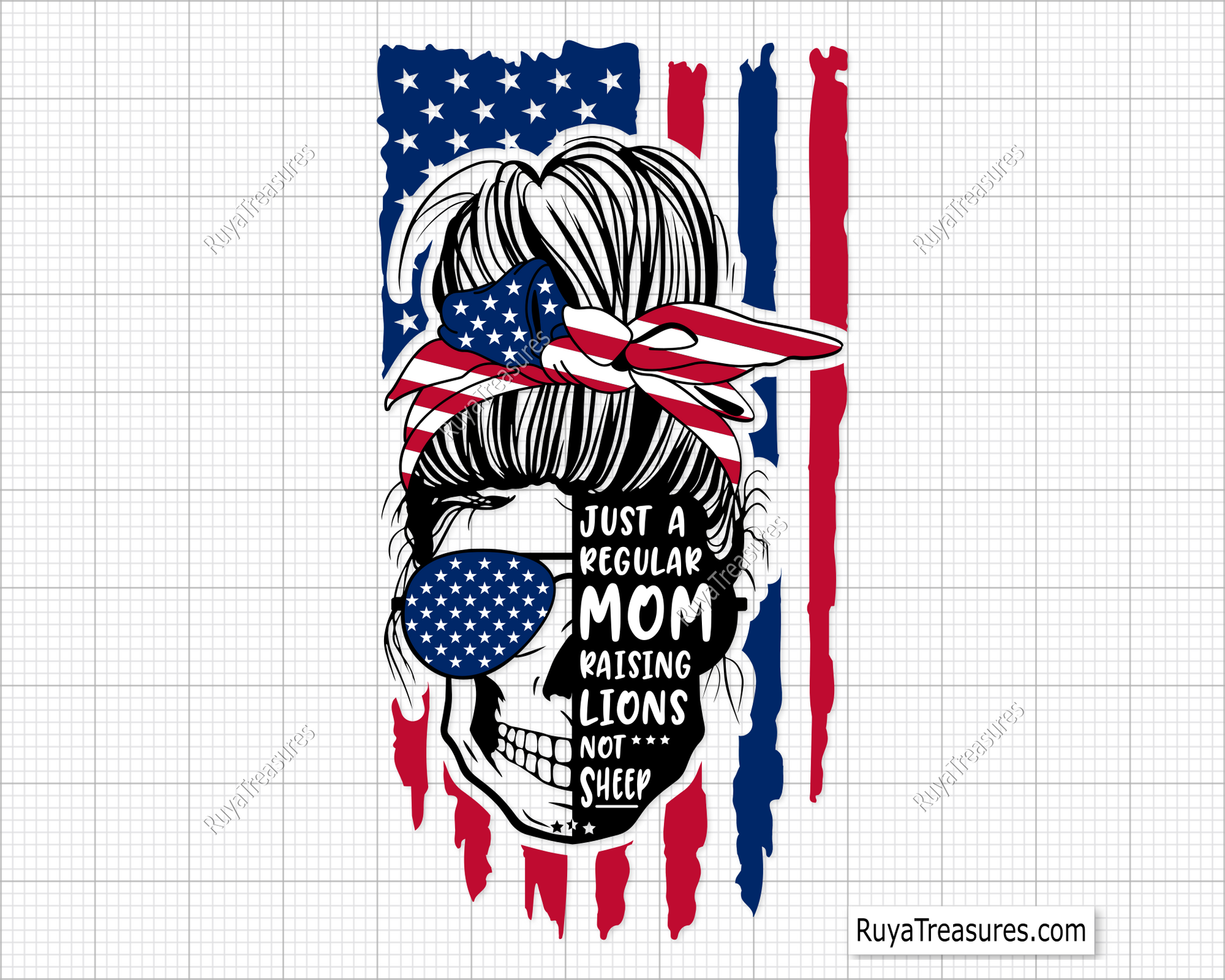 Messy Bun Just A Regular Mom svg