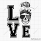 Love Messy Bun American svg