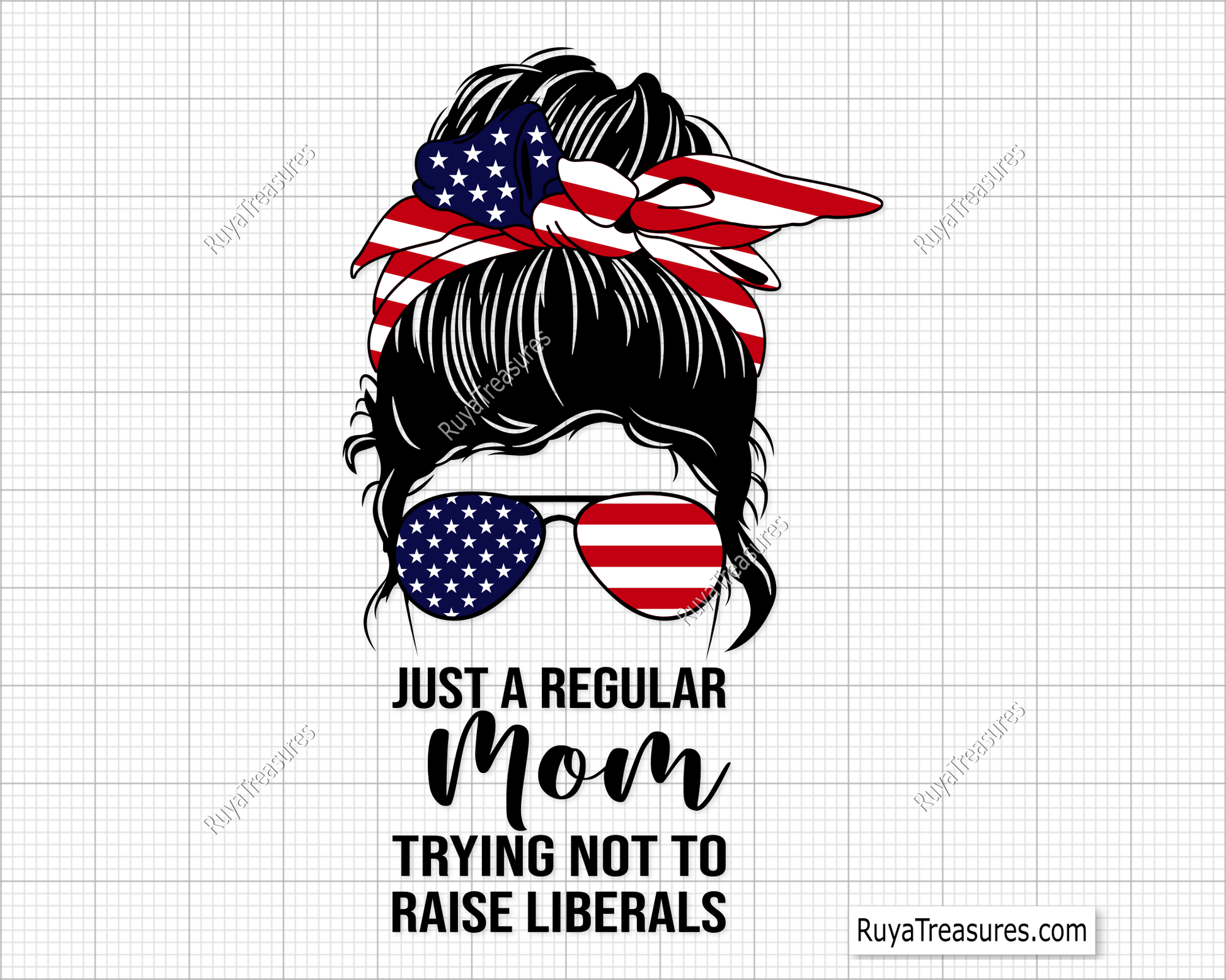 Just A Regular Mom Trying Not To Raise Liberals Republican svg