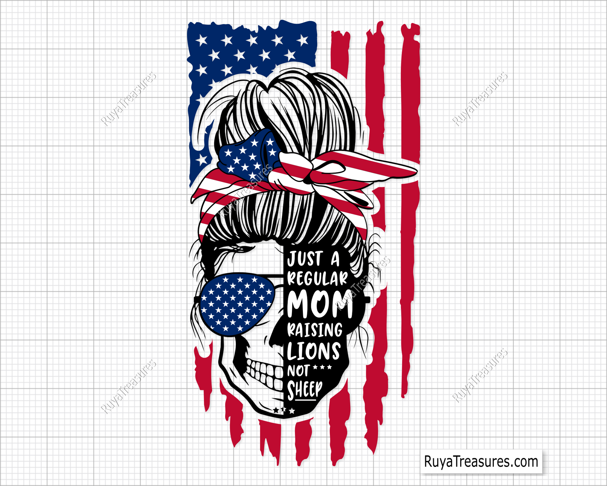 Messy Bun Just A Regular Mom svg