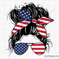 4th of July Messy Bun svg
