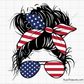 4th of July Messy Bun svg