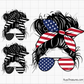4th of July Messy Bun svg