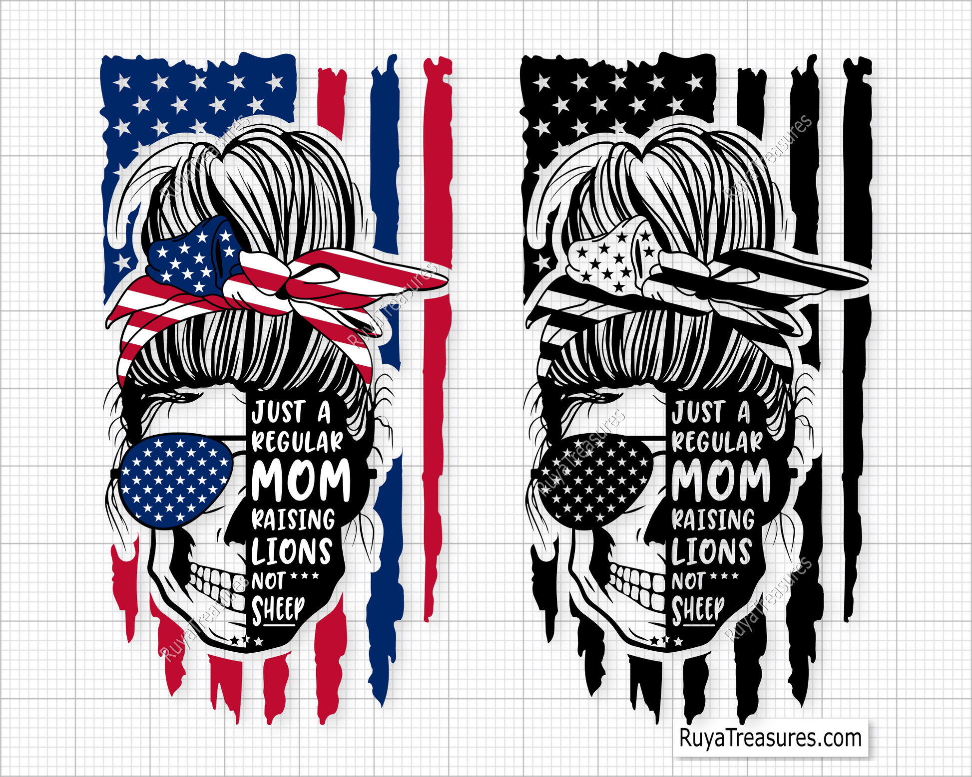 Messy Bun Just A Regular Mom svg