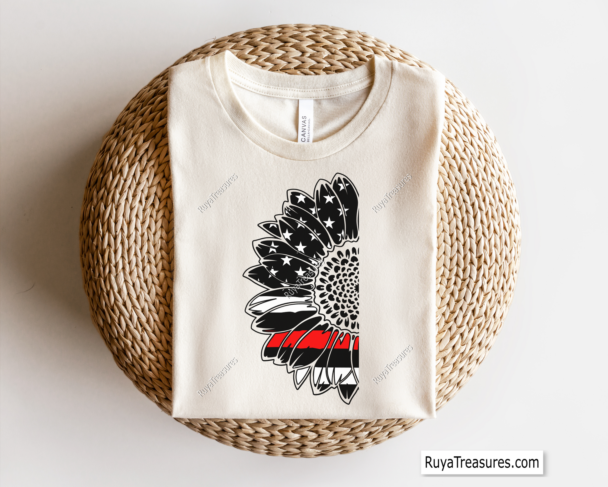 American Sunflower Firefighter Svg design for Cricut and Silhouette