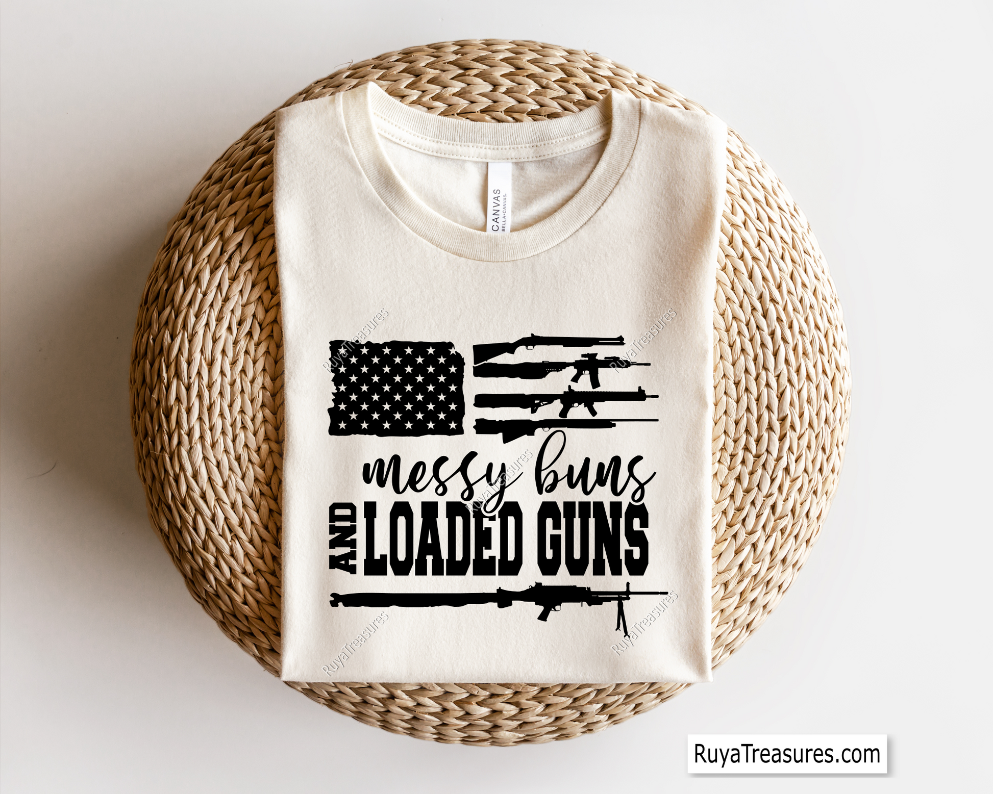 Messy Bun and Loaded Guns svg