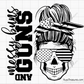 Messy Bun and Guns svg