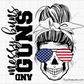 Messy Bun and Guns svg
