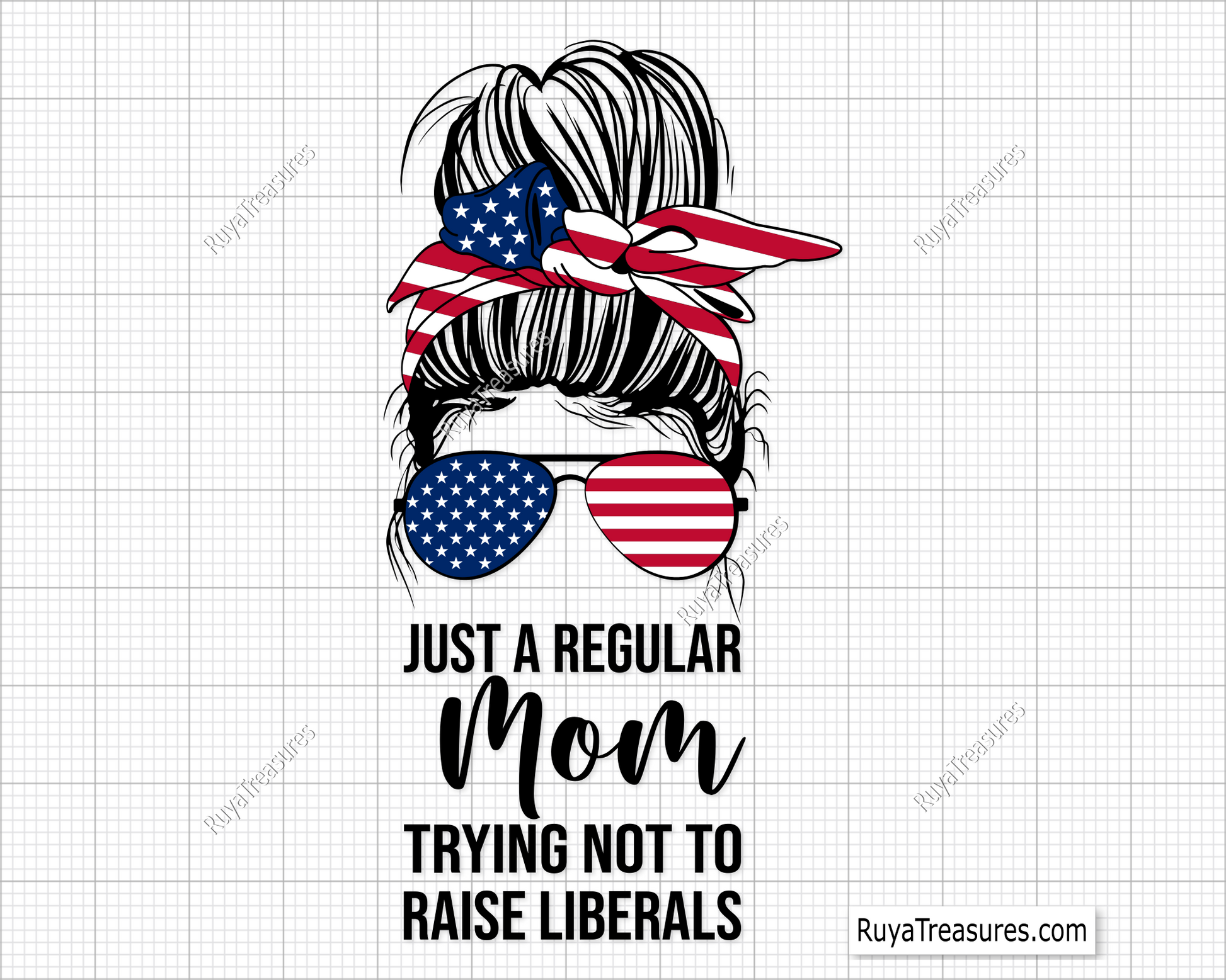 Just A Regular Mom Trying Not To Raise Liberals Republican svg