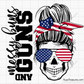 Messy Bun and Guns svg