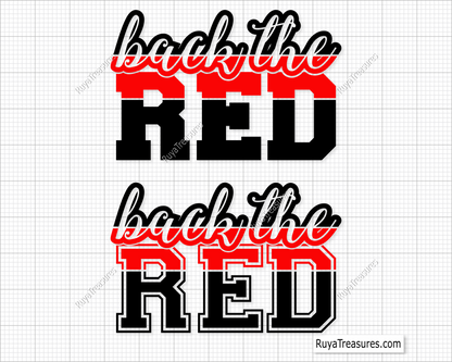 Back The Red Svg design for Cricut and Silhouette
