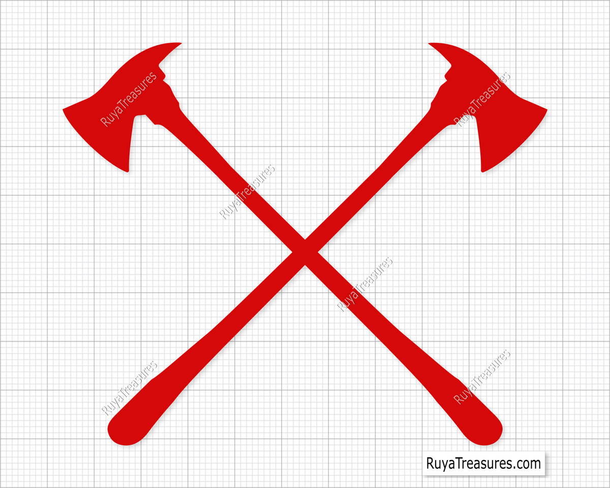 Crossed Axes Svg design for Cricut and Silhouette
