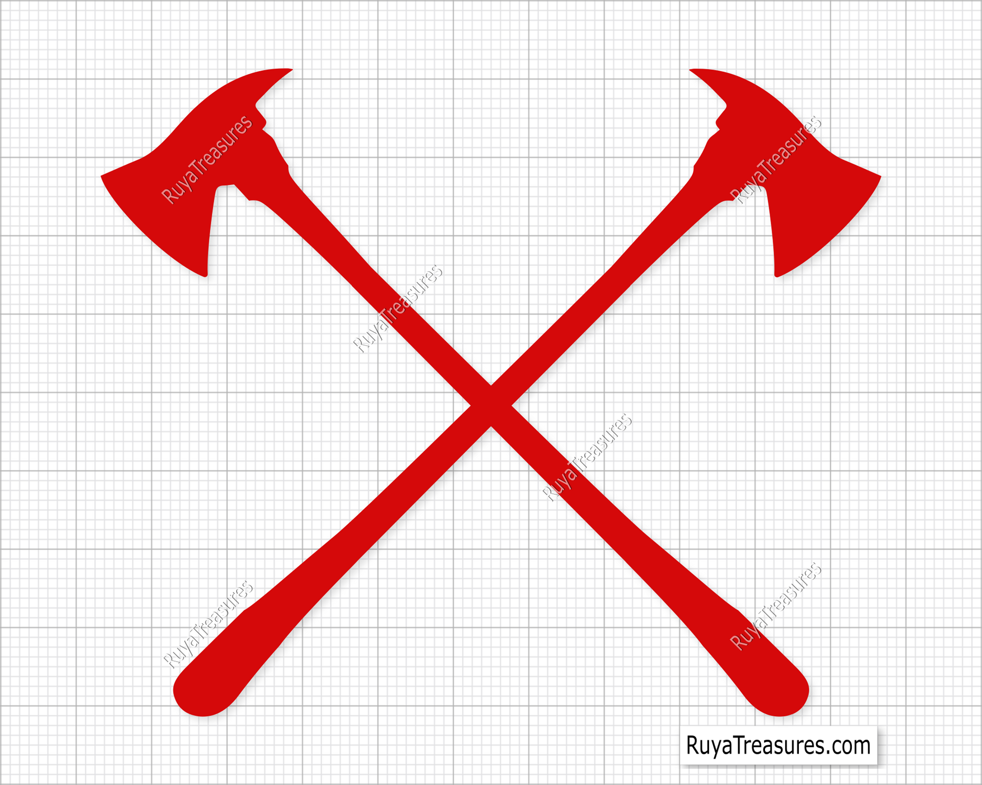 Crossed Axes Svg design for Cricut and Silhouette
