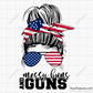 Messy Bun and Guns svg