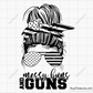 Messy Bun and Guns svg