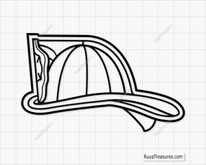 Firefighter Helmet Svg design for Cricut and Silhouette