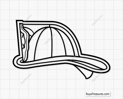 Firefighter Helmet Svg design for Cricut and Silhouette