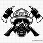 Firefighter Helmet Svg design for Cricut and Silhouette