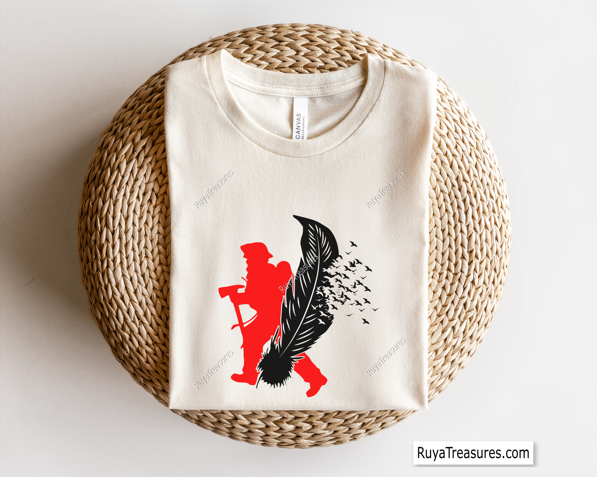 Feather Firefighter Svg design for Cricut and Silhouette