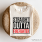 Straight Outta Firefighter Svg design for Cricut and Silhouette