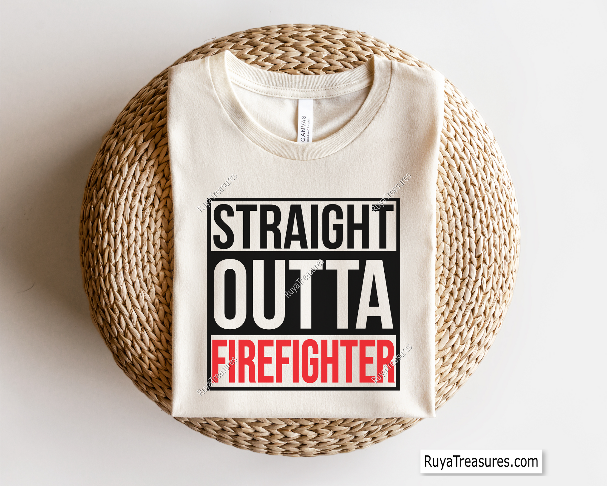 Straight Outta Firefighter Svg design for Cricut and Silhouette