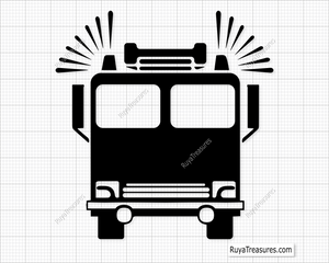 Fire Truck Svg design for Cricut and Silhouette