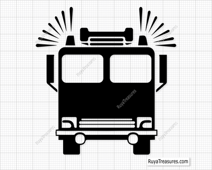 Fire Truck Svg design for Cricut and Silhouette