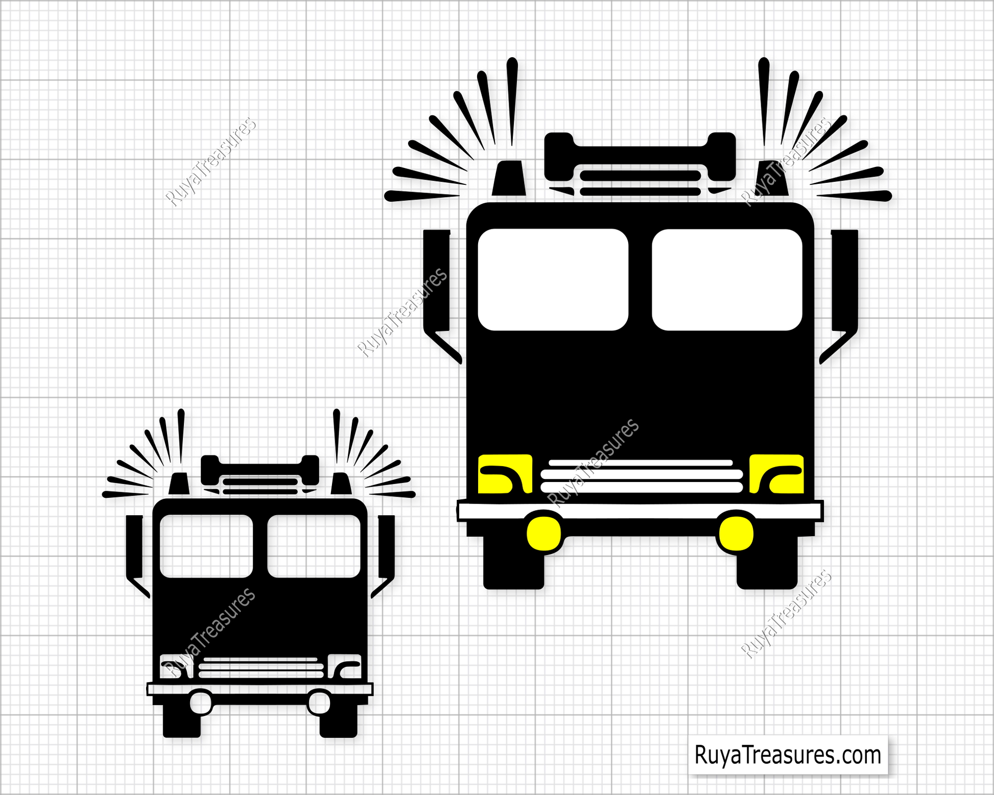 Fire Truck Svg design for Cricut and Silhouette