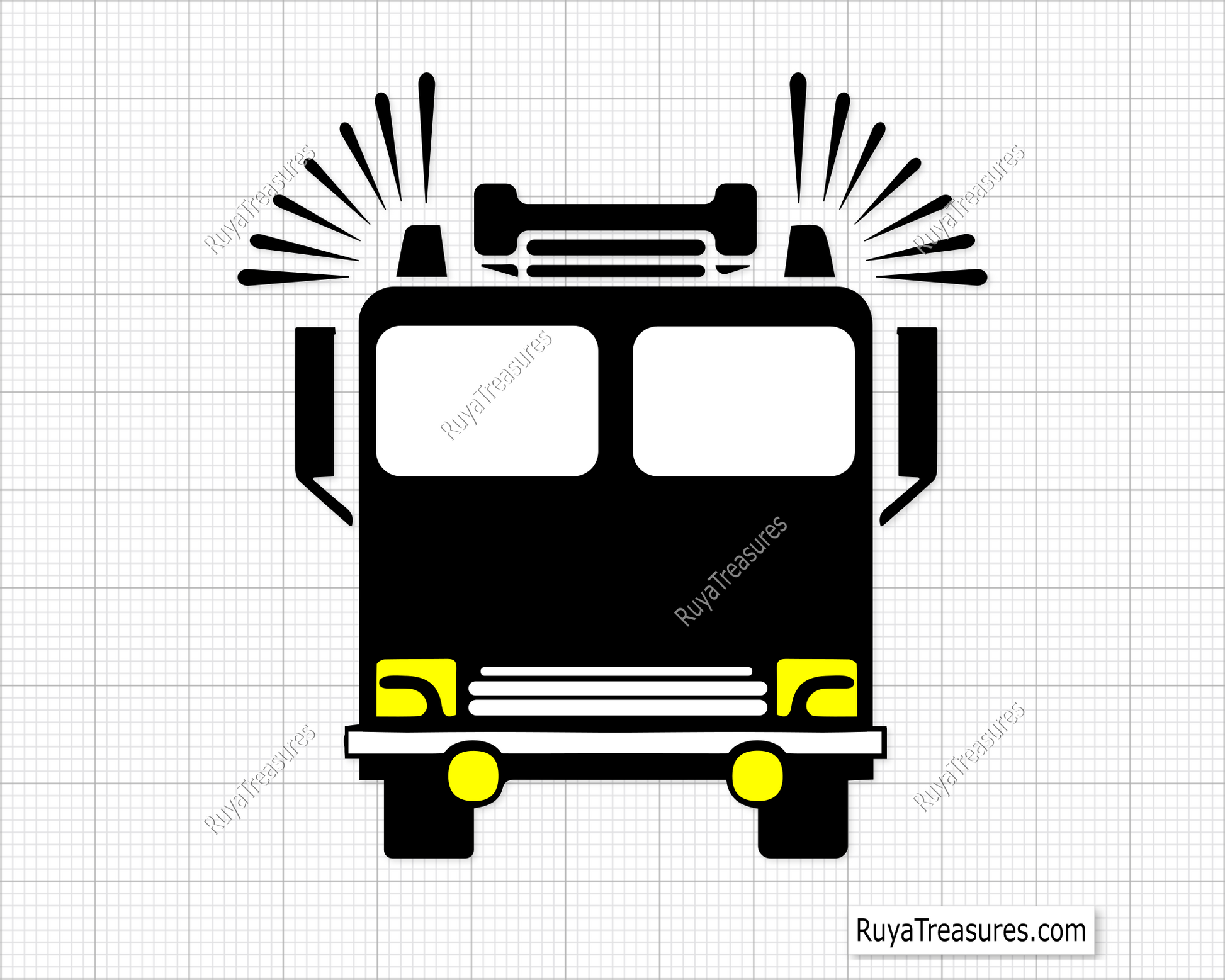 Fire Truck Svg design for Cricut and Silhouette