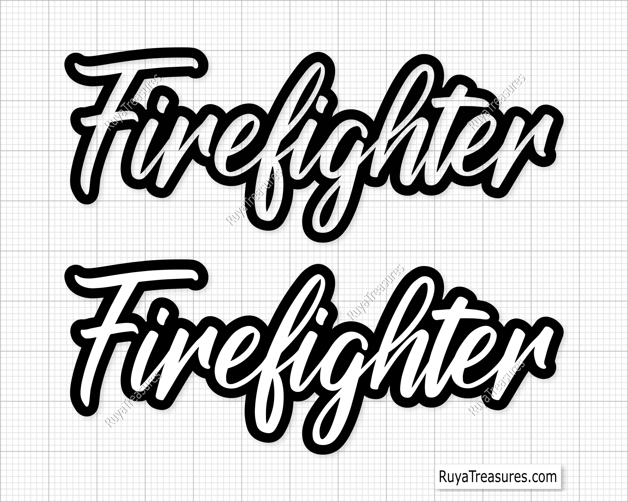 Free Firefighter Script Svg Png, Firefighter Cursive Design