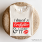 i kissed a firefighter quote with lips graphic for firefighter wife gifts decals shirts and romantic fire department themed designs