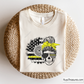 American Sunflower Messy Bun Yellow Line svg