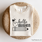 Hello Kindergarten SVG PNG, a fun and cheerful first-day-of-school design perfect for shirts, classroom decor, and kids' crafts.