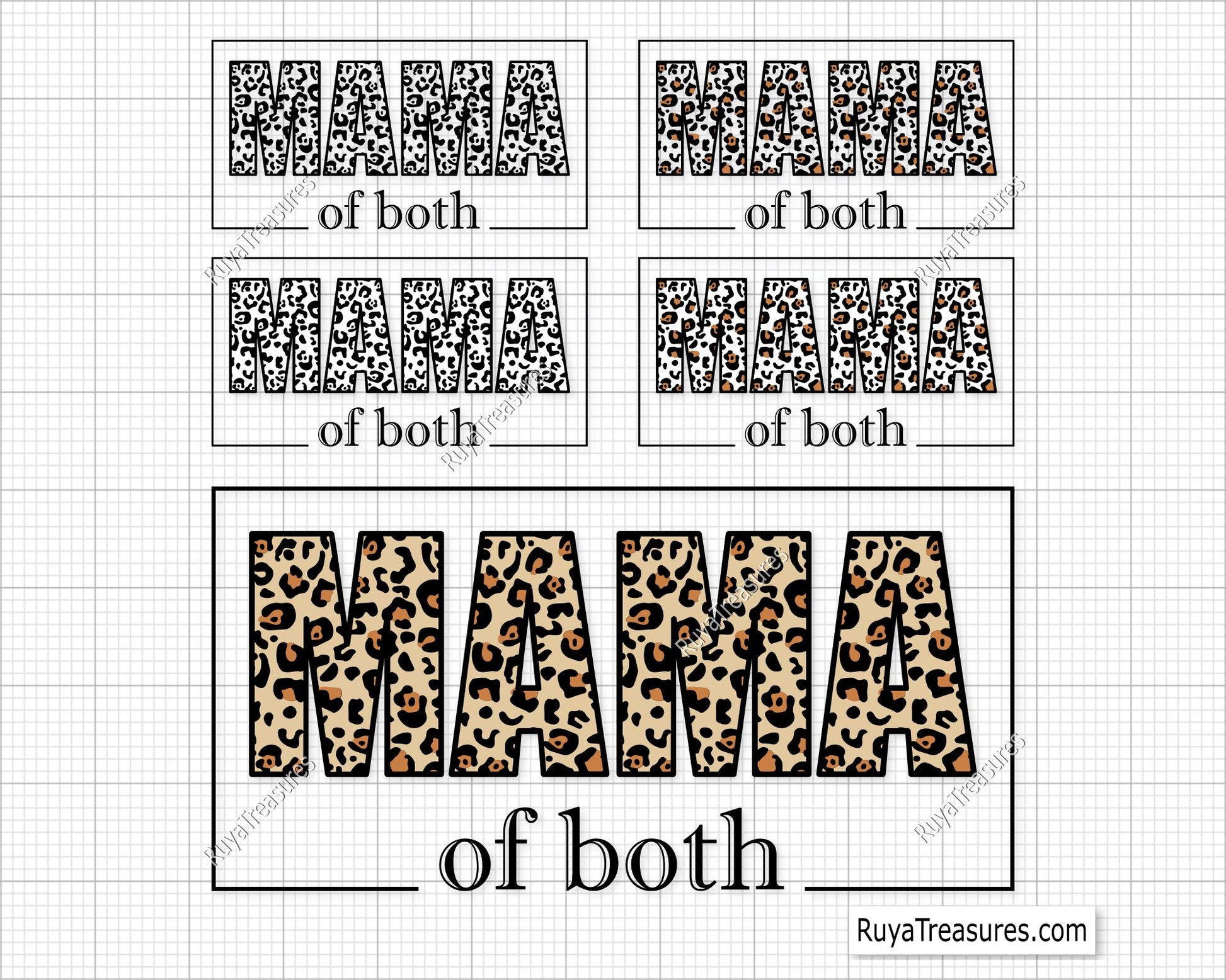 Leopard Mom of Both Svg