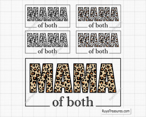 Leopard Mom of Both Svg