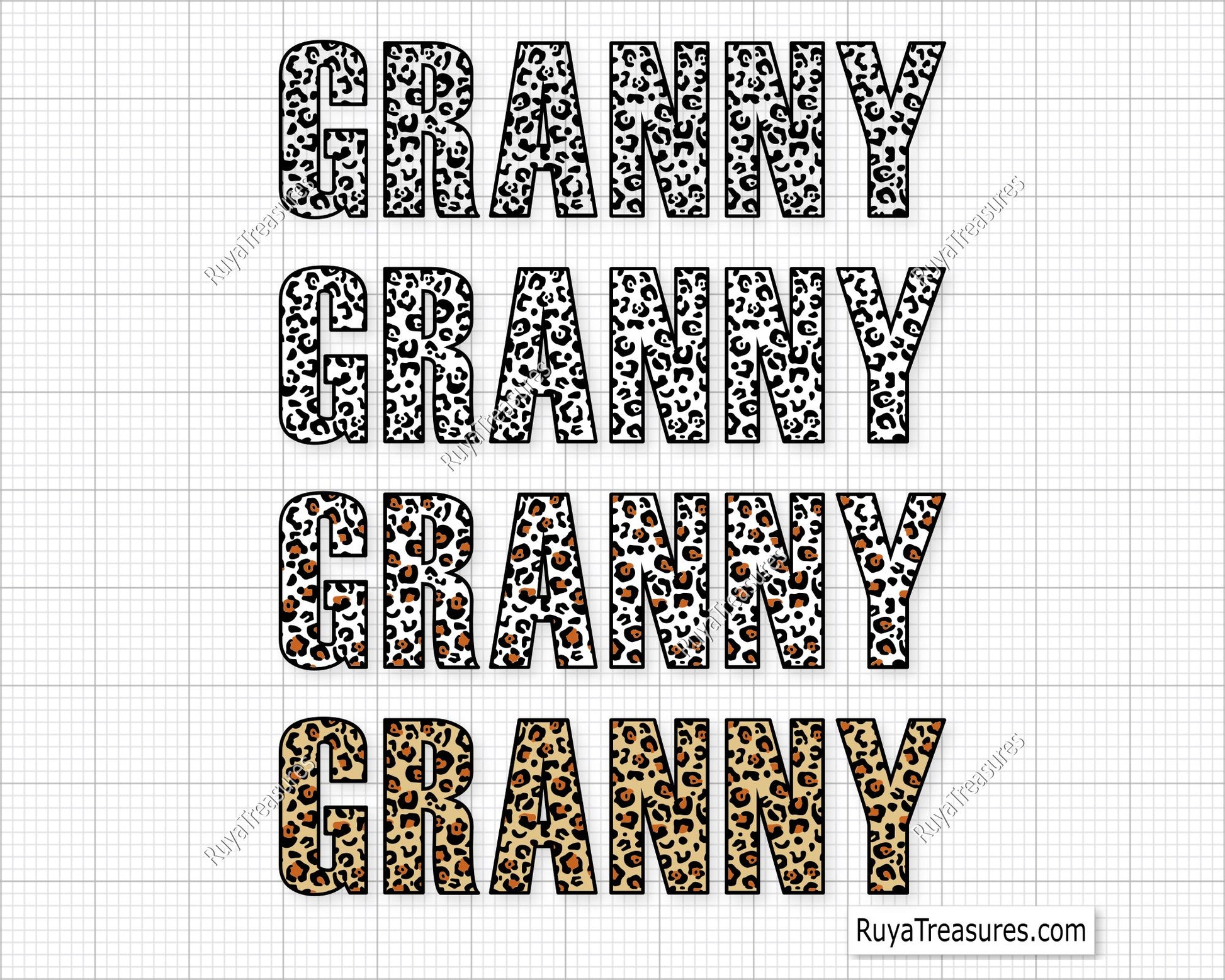 Leopard Granny SVG