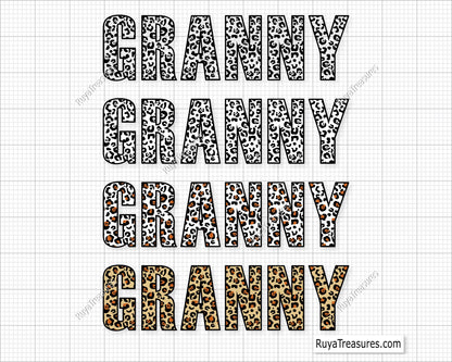 Leopard Granny SVG