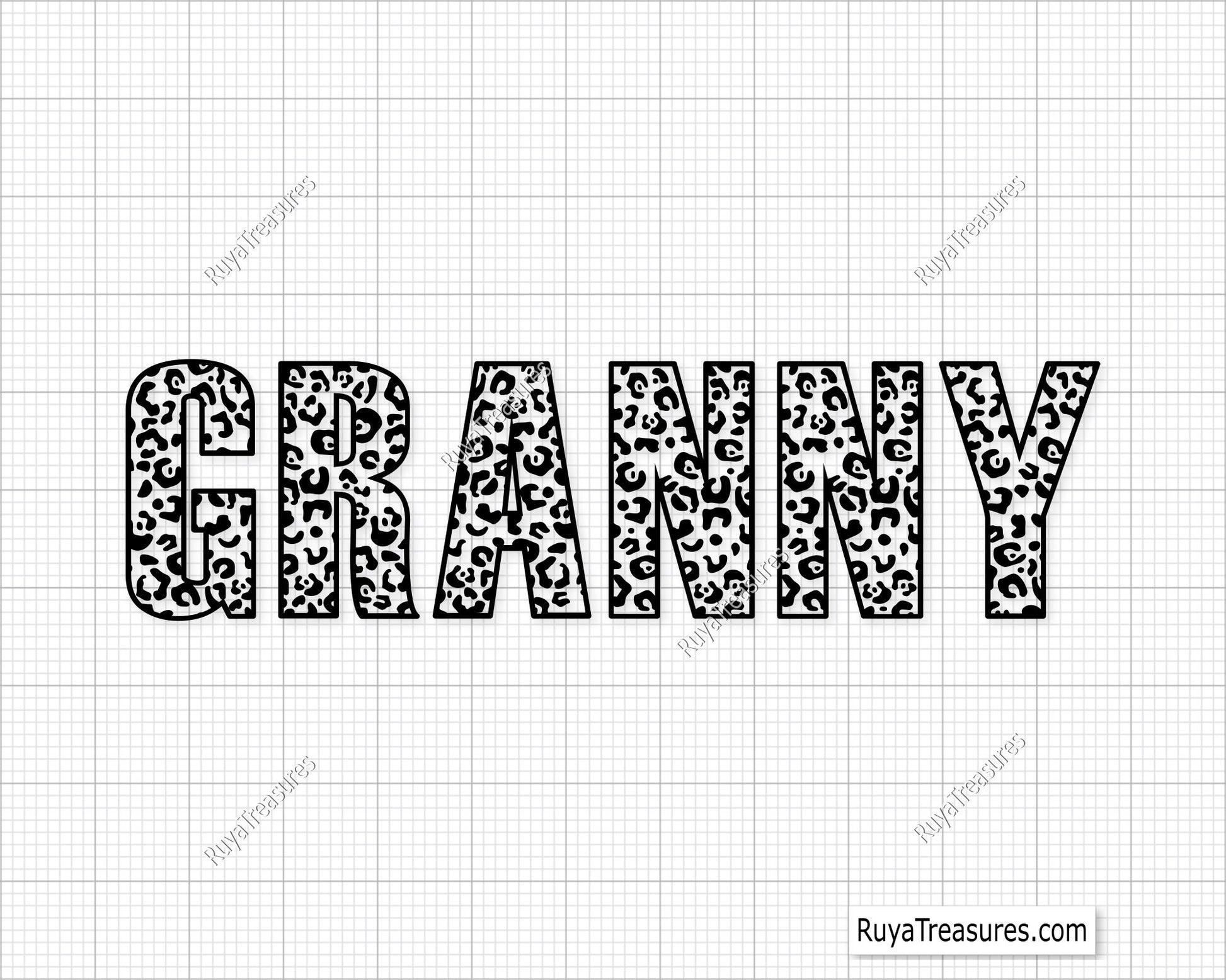 Leopard Granny SVG