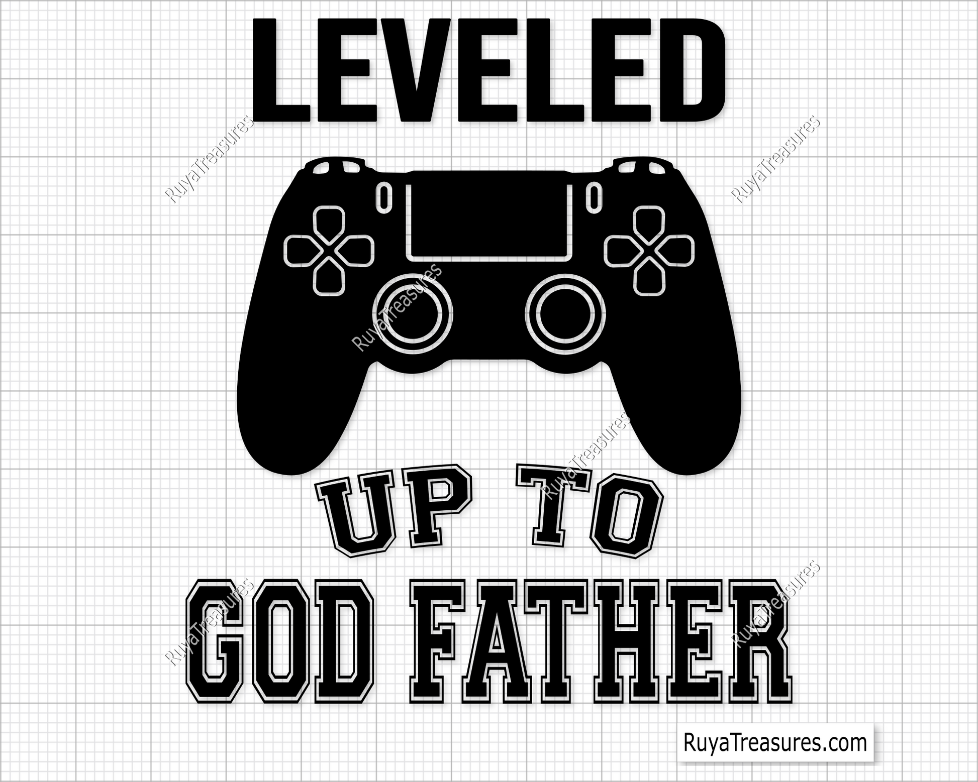 Leveled Up To Godfather Svg design for Cricut and Silhouette