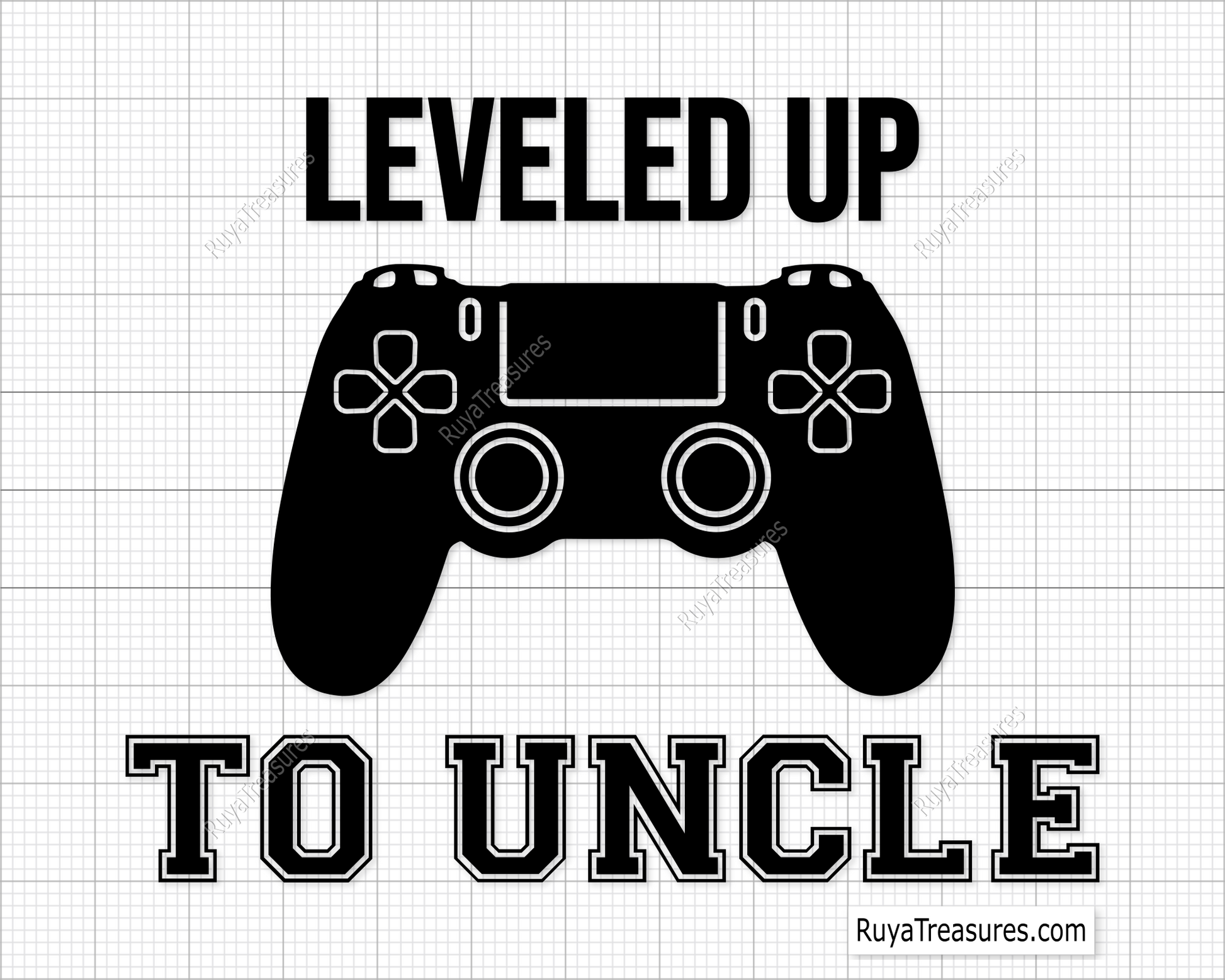 leveled_up_to_uncle SVG design for Cricut and Silhouette