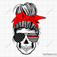 Messy Bun Fireman Svg