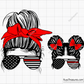 Messy Bun Fireman Svg