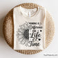 Making a difference one life at a time sunflower design with half sunflower illustration and bold motivational healthcare quote typography [making a difference one life at a time sunflower] SVG design for Cricut and Silhouette