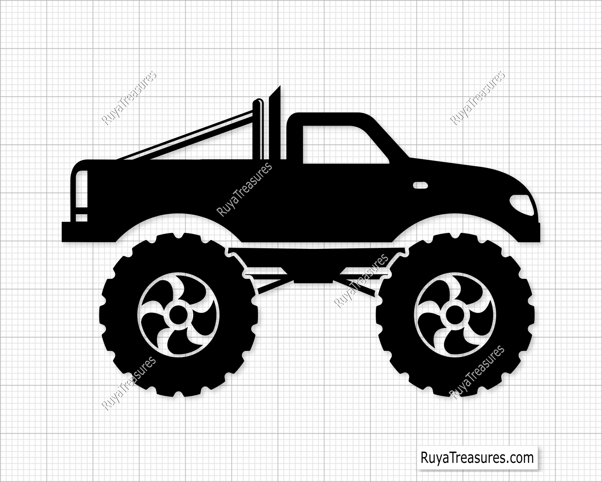 Monster Truck SVG design for Cricut and Silhouette