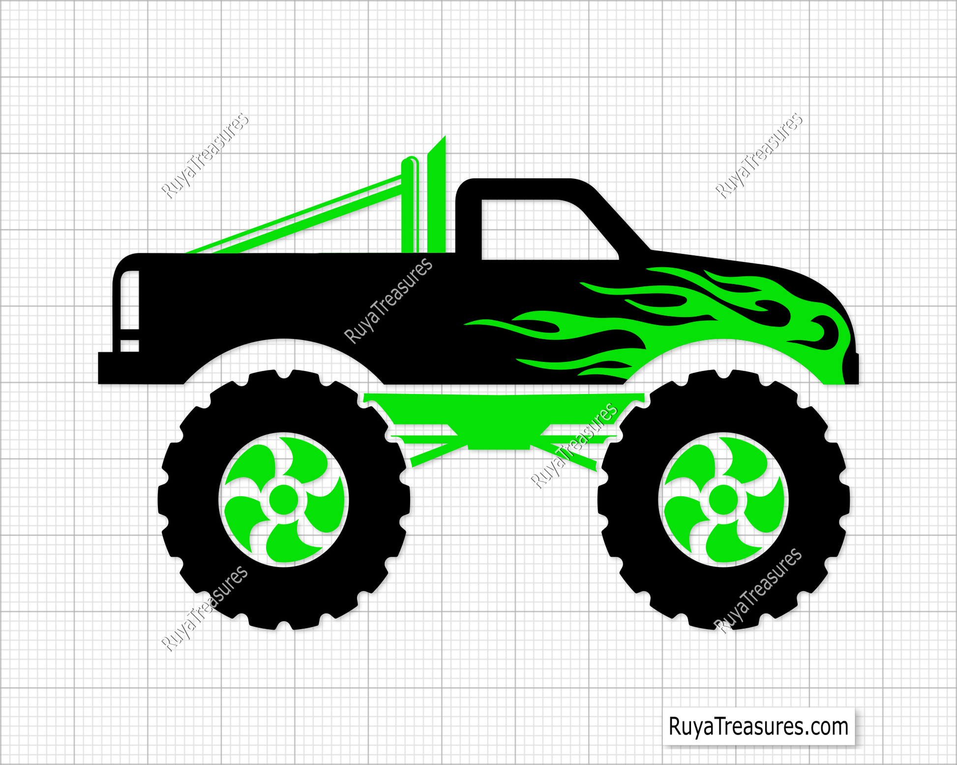 Monster Truck SVG design for Cricut and Silhouette
