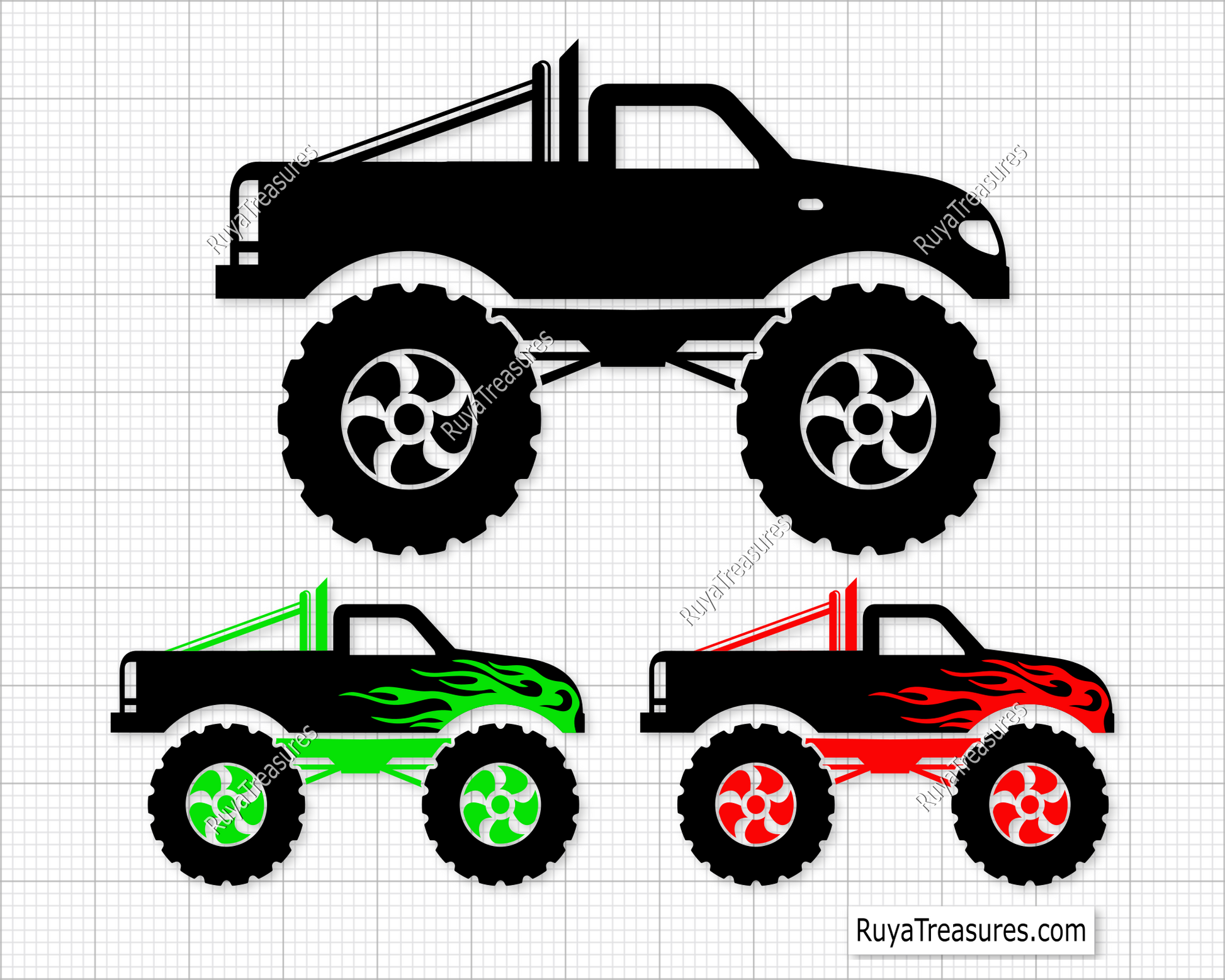Monster Truck SVG design for Cricut and Silhouette