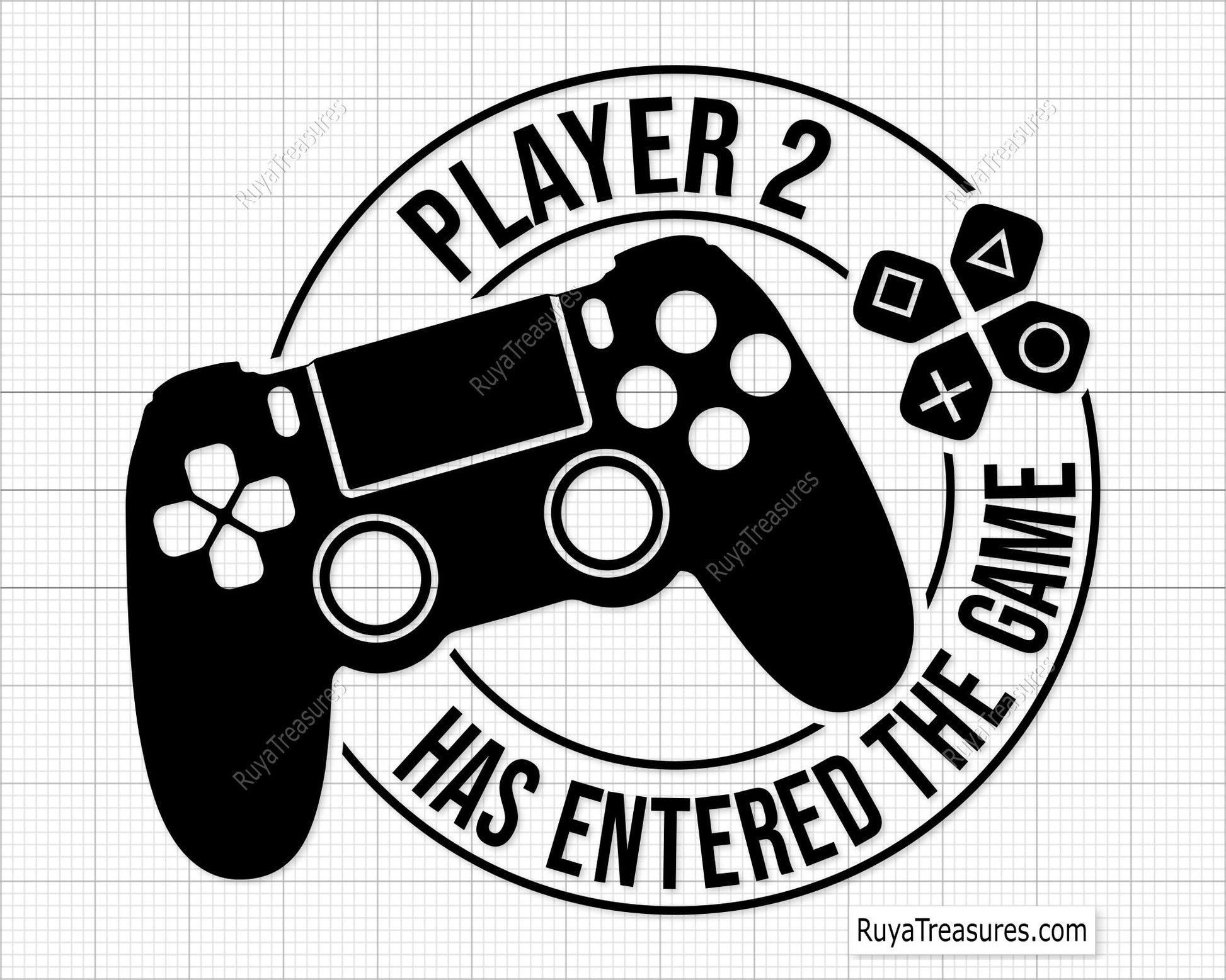 Player 2 Has Entered The Game SVG design for Cricut and Silhouette