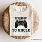 leveled_up_to_uncle SVG design for Cricut and Silhouette